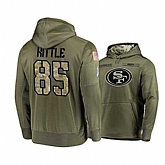 Nike 49ers 85 George Kittle 2019 Salute To Service Stitched Hooded Sweatshirt,baseball caps,new era cap wholesale,wholesale hats